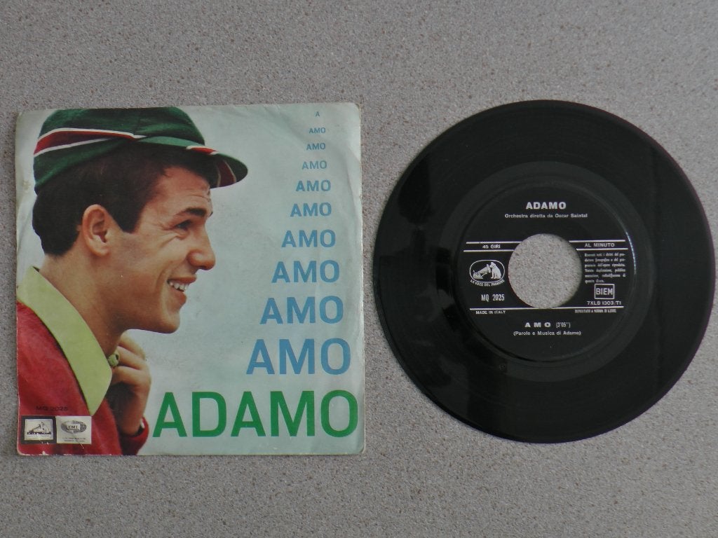 Adamo - Amo VINYL SINGLE, Cd's en Dvd's, Vinyl Singles, Gebruikt, 7 inch, Pop, Fotohoes