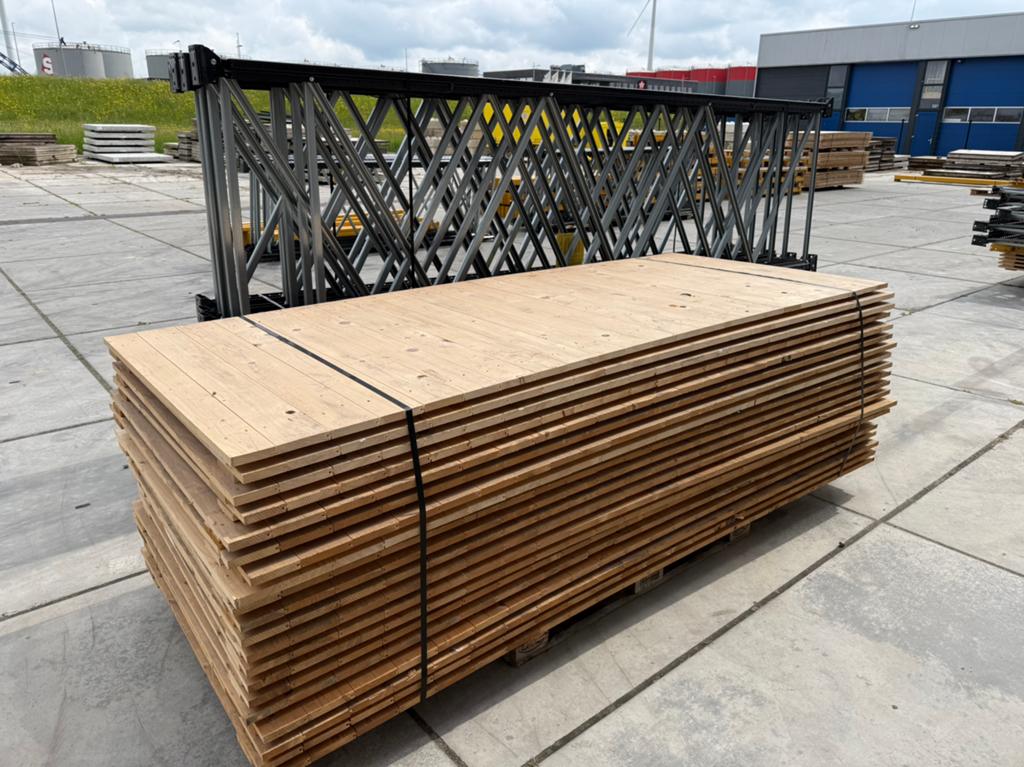 Polypal magazijn gedemonteerd met 2700mm liggers en vlonders, Ophalen of Verzenden, -, -, -