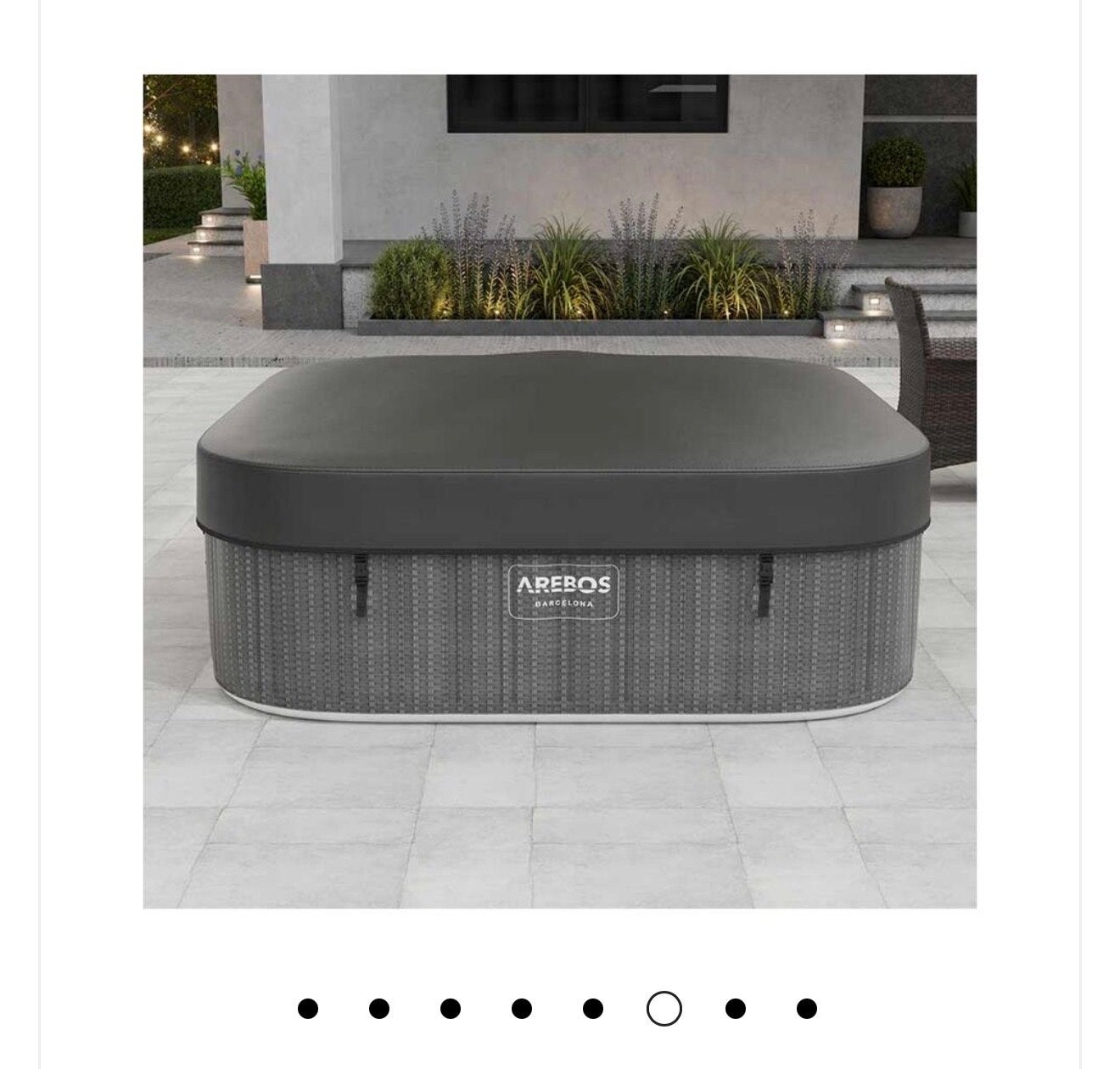 Opblaasbare Jacuzzi AREBOS Barcelona met LED en accessoires, Opblaaszwembad, Vierkant, Ophalen of Verzenden, Zo goed als nieuw