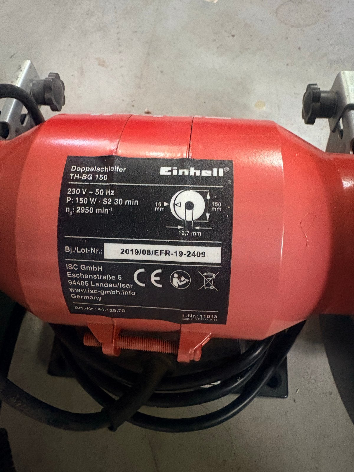 Einhell TH-BG 150 Dubbele Slijpmachine, Ophalen, Gebruikt, Minder dan 700 watt, Werkbankslijpmachine