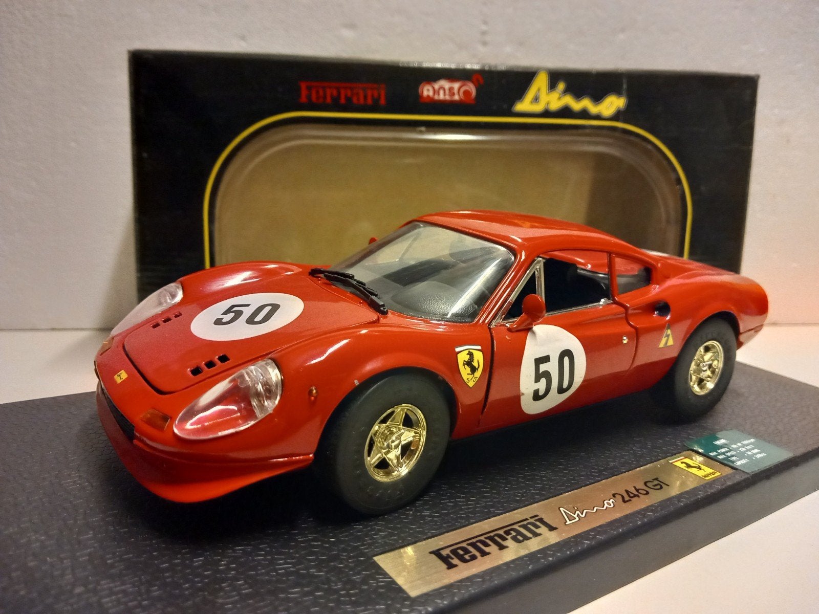 Ferrari 246 GT Dino anniversary #50 Anson 1:18 KRD, Hobby en Vrije tijd, Ophalen of Verzenden, Zo goed als nieuw, Auto, Anson