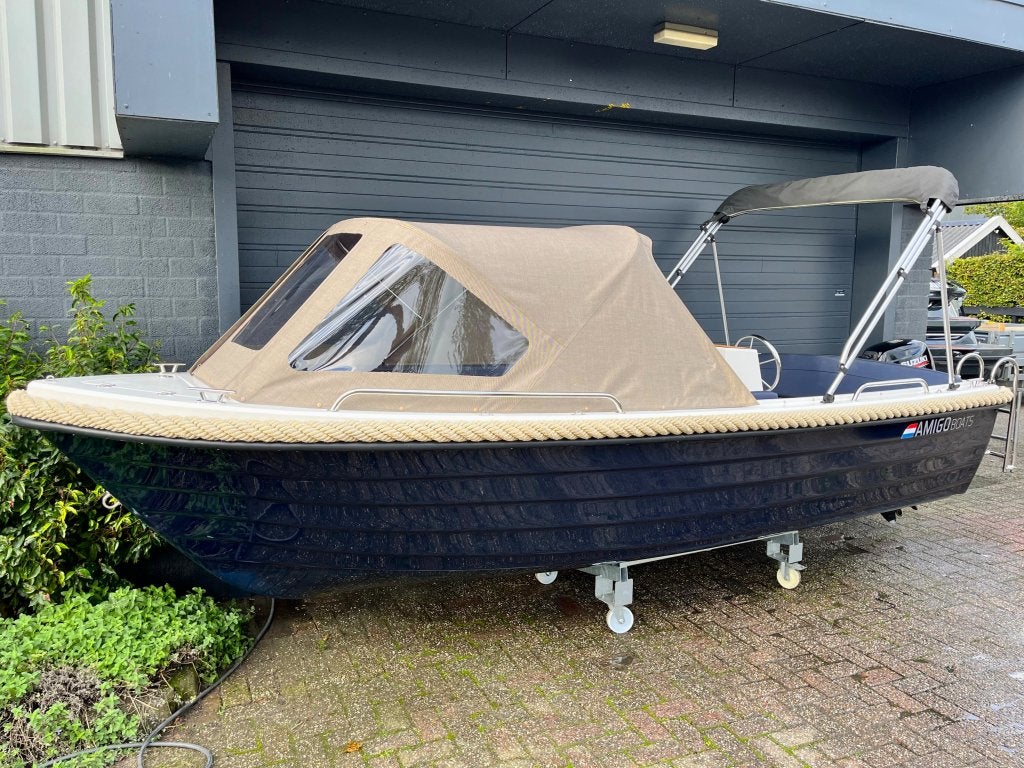 Gebruikte Amigo 470Q | Suzuki 9.9PK | Nieuwe buiskap, Overige merken, 35 cm, Overige brandstoffen, 5 m