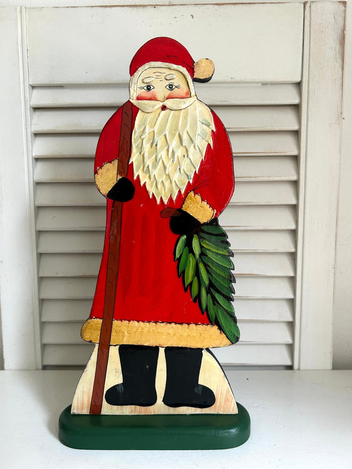 Vintage houten kerstman, Diversen, Ophalen, Gebruikt