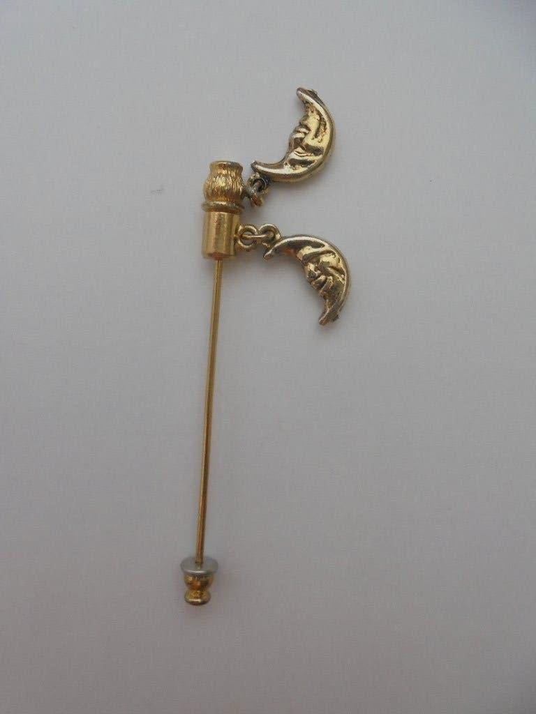 Vintage hoedenspeld maan, Overige materialen, 4 tot 7 cm, Ophalen of Verzenden, Zo goed als nieuw