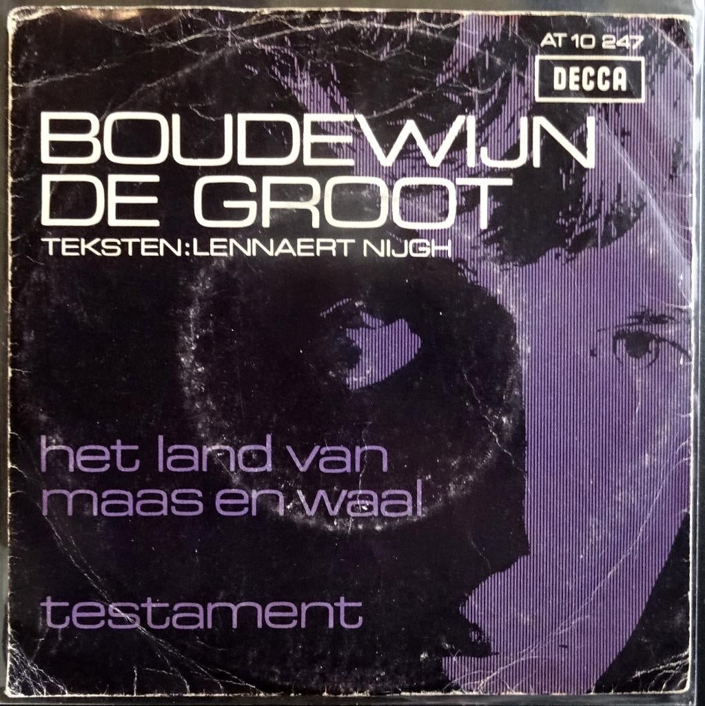 Vinyl single Boudewijn de Groot  Land van Maas en Waal €2,50, Cd's en Dvd's, Vinyl Singles, Fotohoes, Ophalen of Verzenden, Gebruikt
