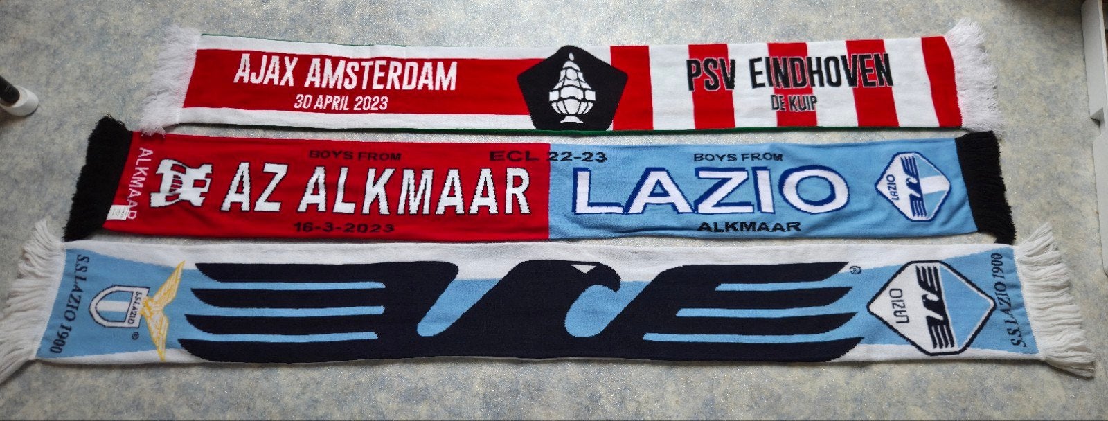 Voetbalsjaals: Ajax, PSV, AZ, Lazio, KNVB Bekerfinale, Ophalen of Verzenden, Nieuw, Overige typen