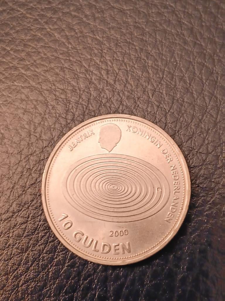 Zilveren 10 gulden munt, Postzegels en Munten, Penningen en Medailles, Ophalen of Verzenden, Zilver