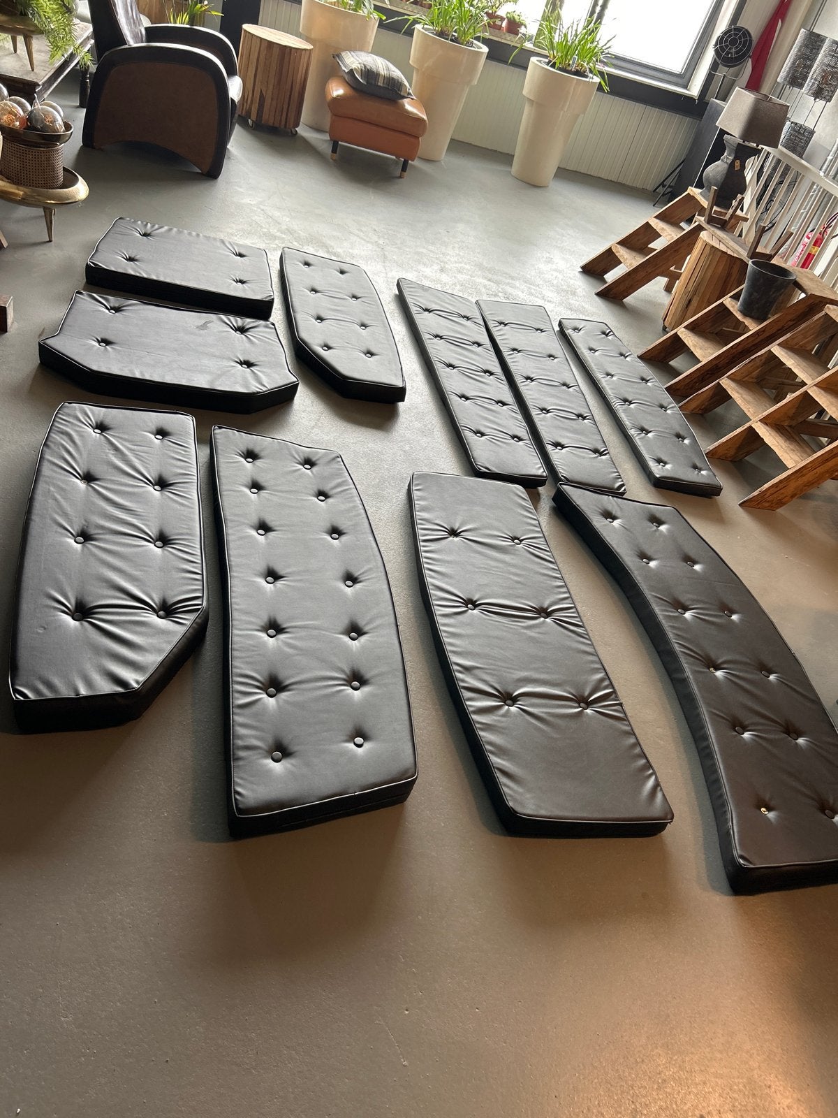Menken Cab Zwarte leren kussens voor Menken sloep cab, Ophalen of Verzenden, Gebruikt, Overige typen, Zeilboot of Motorboot