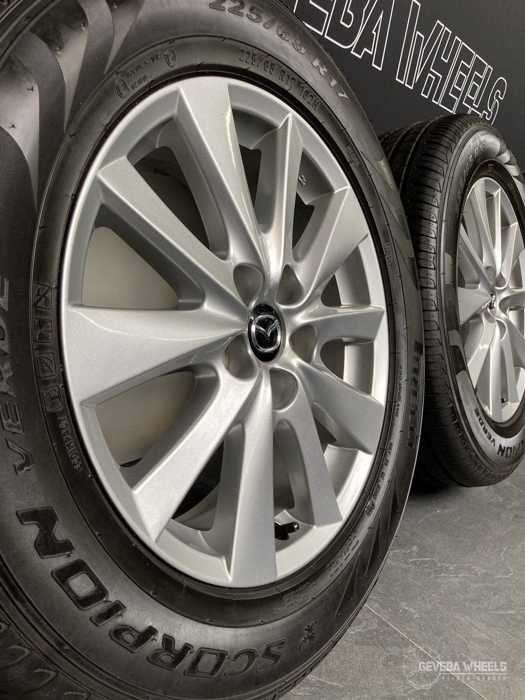 17” originele Mazda CX5 velgen + zomerbanden 5x114.3 9965617, Gebruikt, -, -, Banden en Velgen