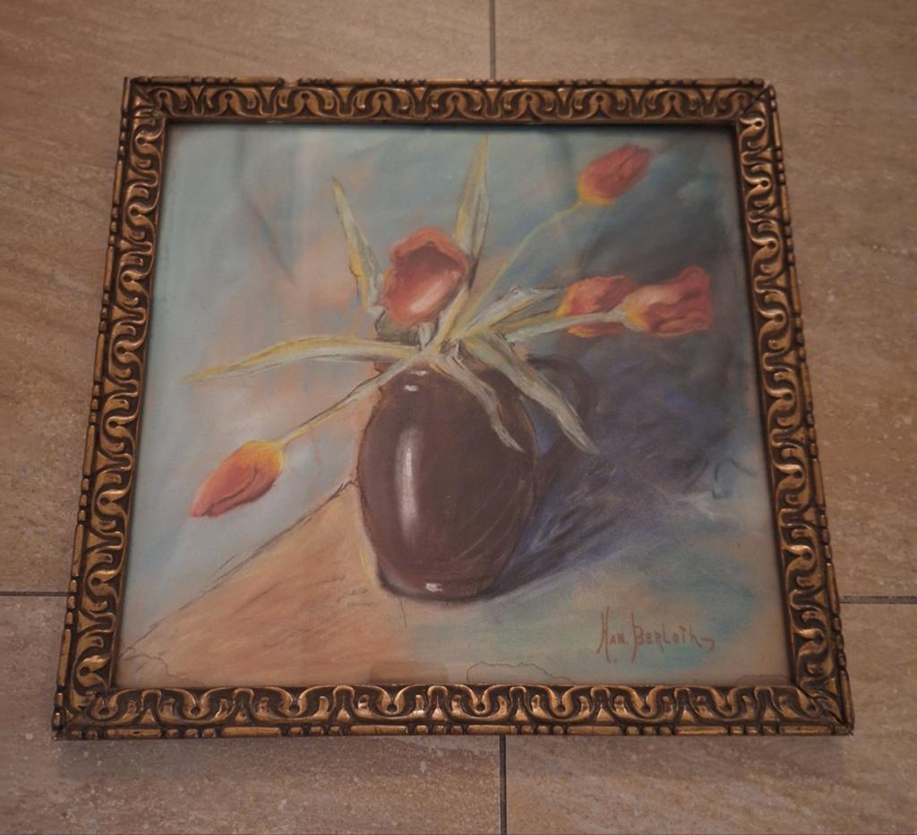 Vintage aquarel Han. Berloth, Ophalen