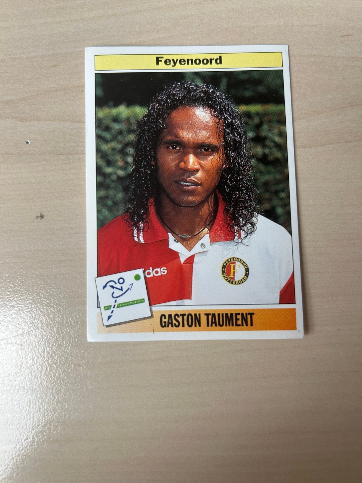 Feyenoord Voetbal 95 Panini Plaatje Gaston Taument, Ophalen of Verzenden, Zo goed als nieuw, Sticker