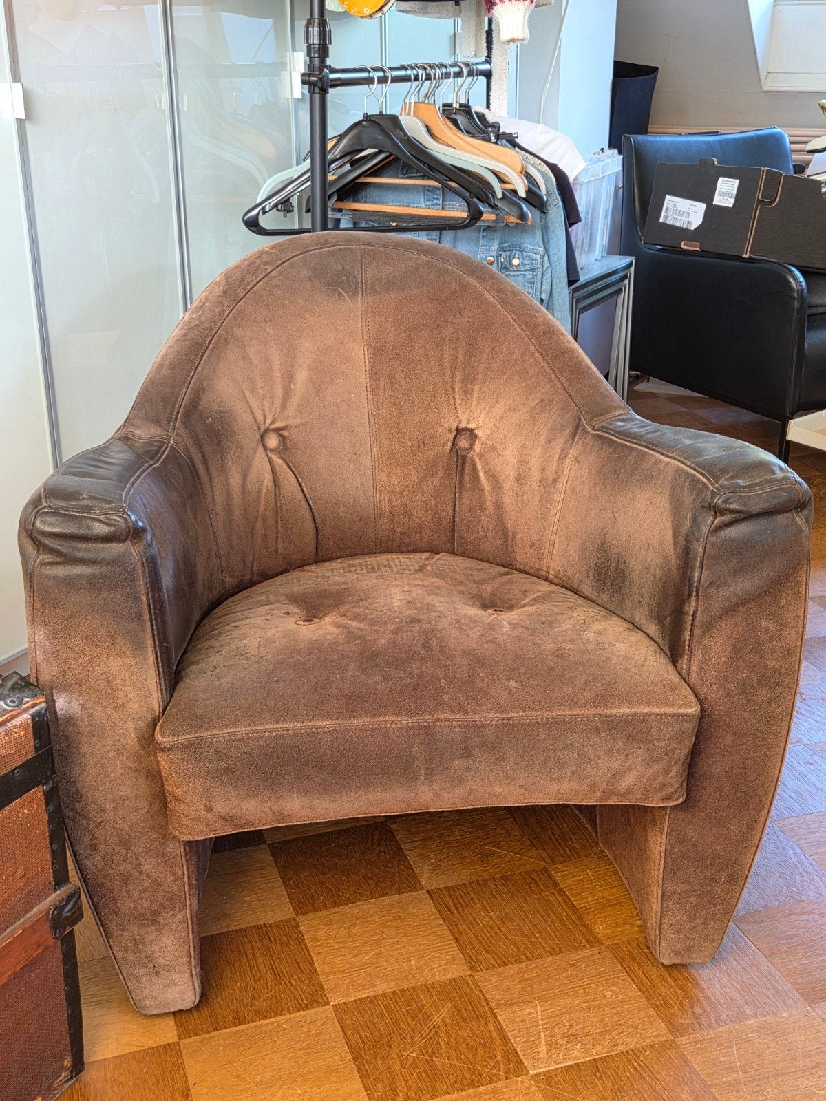 Leolux stoel, Huis en Inrichting, Fauteuils, Ophalen, Gebruikt, 50 tot 75 cm, Leer