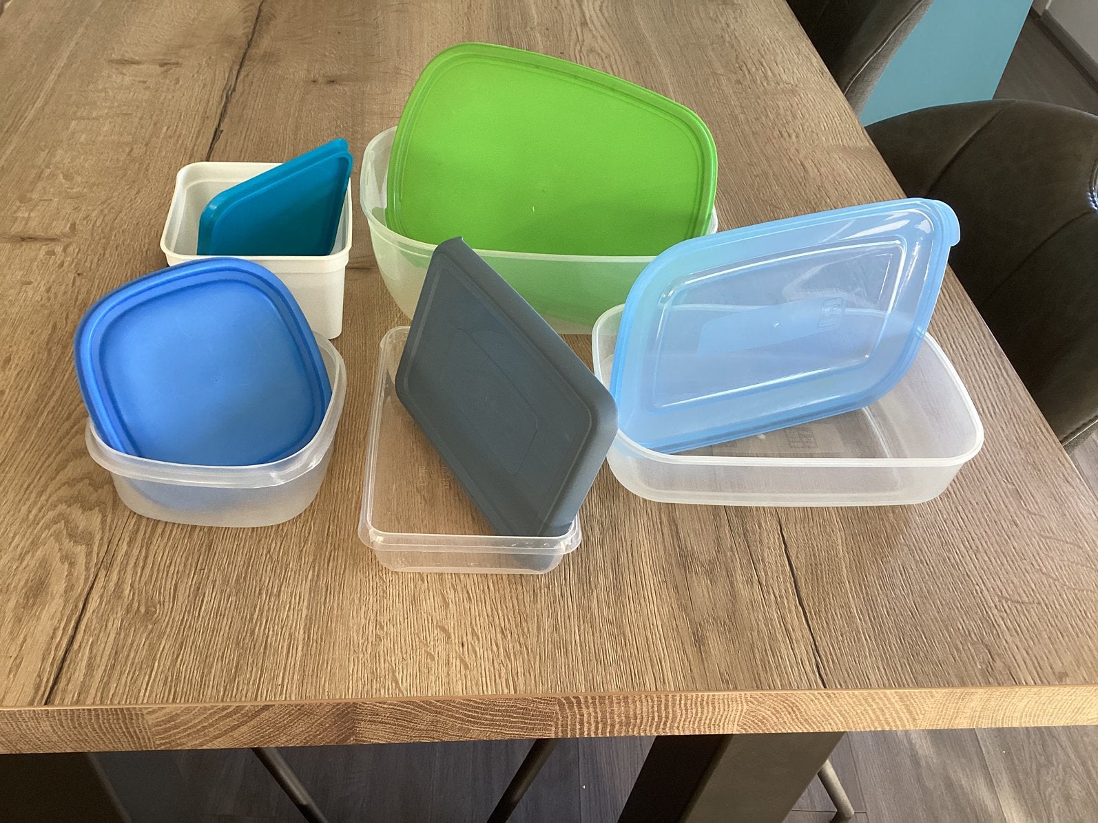 Vershoudbakjes. 5 stuks. Verschillende maten   Moet weg, Ophalen, Gebruikt