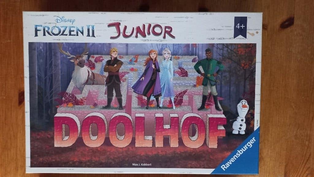 Frozen II junior Doolhof bordspel, Een of twee spelers, Ophalen of Verzenden, Zo goed als nieuw