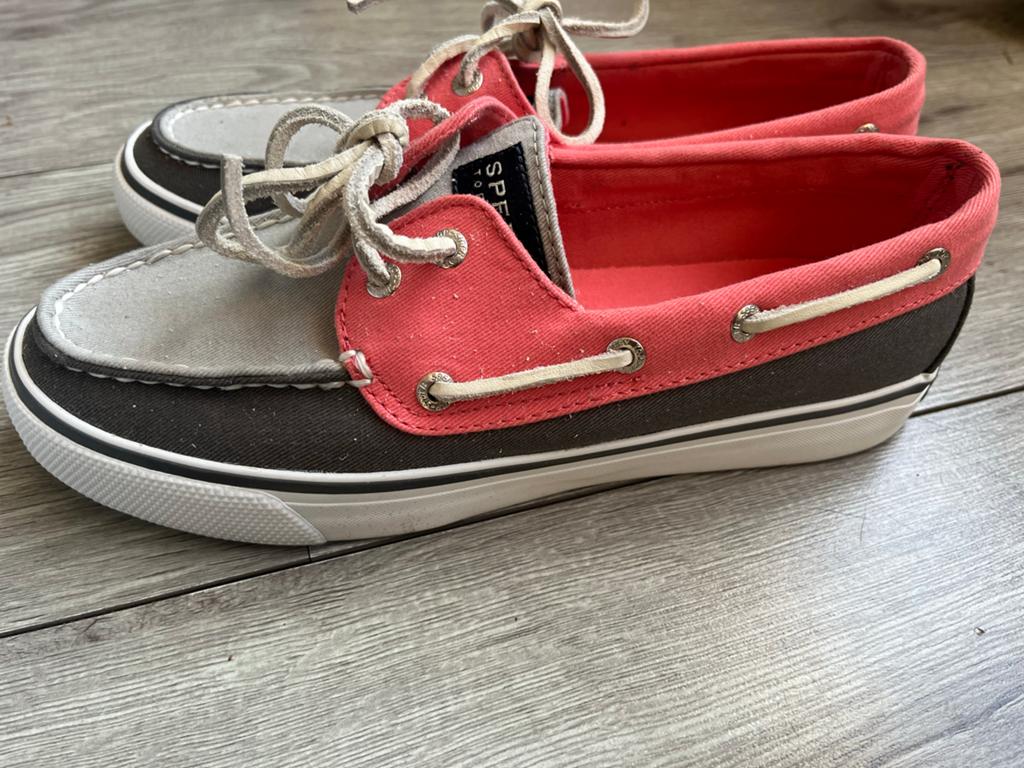 Sperry Top-Sider bootschoenen roze/grijs/zwart, Instappers, Ophalen of Verzenden, Zo goed als nieuw, Roze