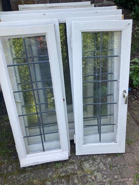 Glas in lood, Ophalen, Gevelraam of Ruit, Gebruikt, Minder dan 80 cm