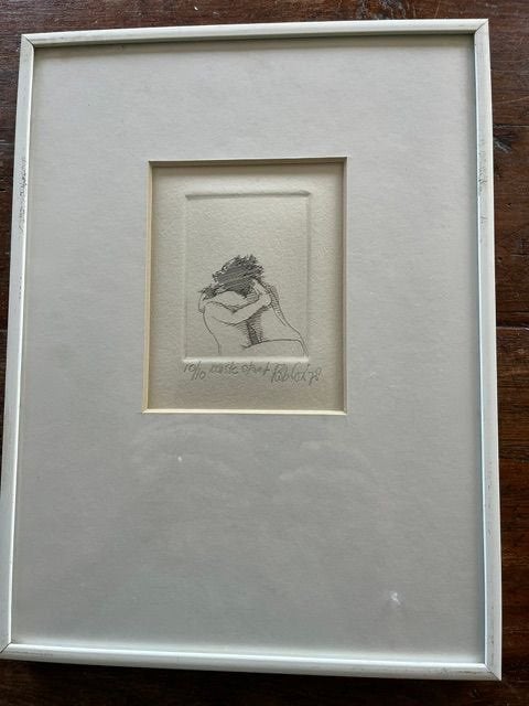 Serie van 5 erotische etsen uit 1978 door Rob Cox, Papier/karton, Ophalen of Verzenden, Overige technieken, Figuren