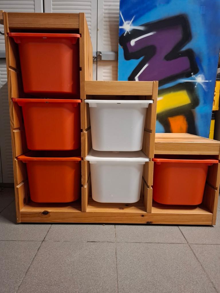 Ikea Trofast opbergrek met bakken - ideaal voor speelgoed, Ophalen, Gebruikt