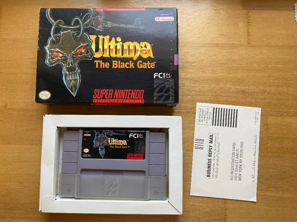 ultima the black gate snes usa, Avontuur en Actie, 1 speler, Ophalen of Verzenden, Zo goed als nieuw