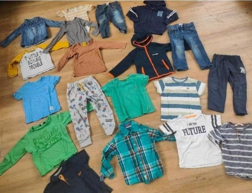 Kledingpakket Jongen Maat 98 104 - 19 Stuks we fling fleece, Ophalen of Verzenden, Gebruikt, Jongen