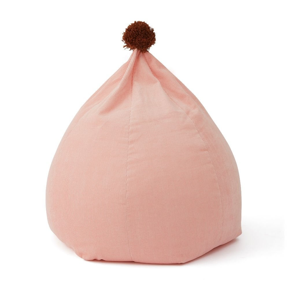 Poef Zitzak Kinderzitzak Poef Corduroy Rib Roze OYOY, Minder dan 50 cm, Rond, Nieuw, Minder dan 50 cm