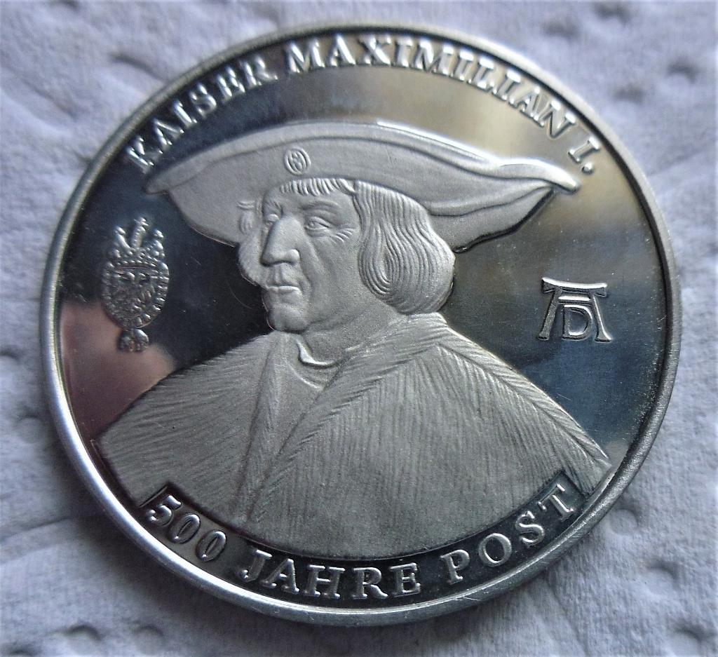 Duitsland 500 jahre post 1490-1990.Proof(12), Postzegels en Munten, Penningen en Medailles, Verzenden, Overige materialen, Buitenland