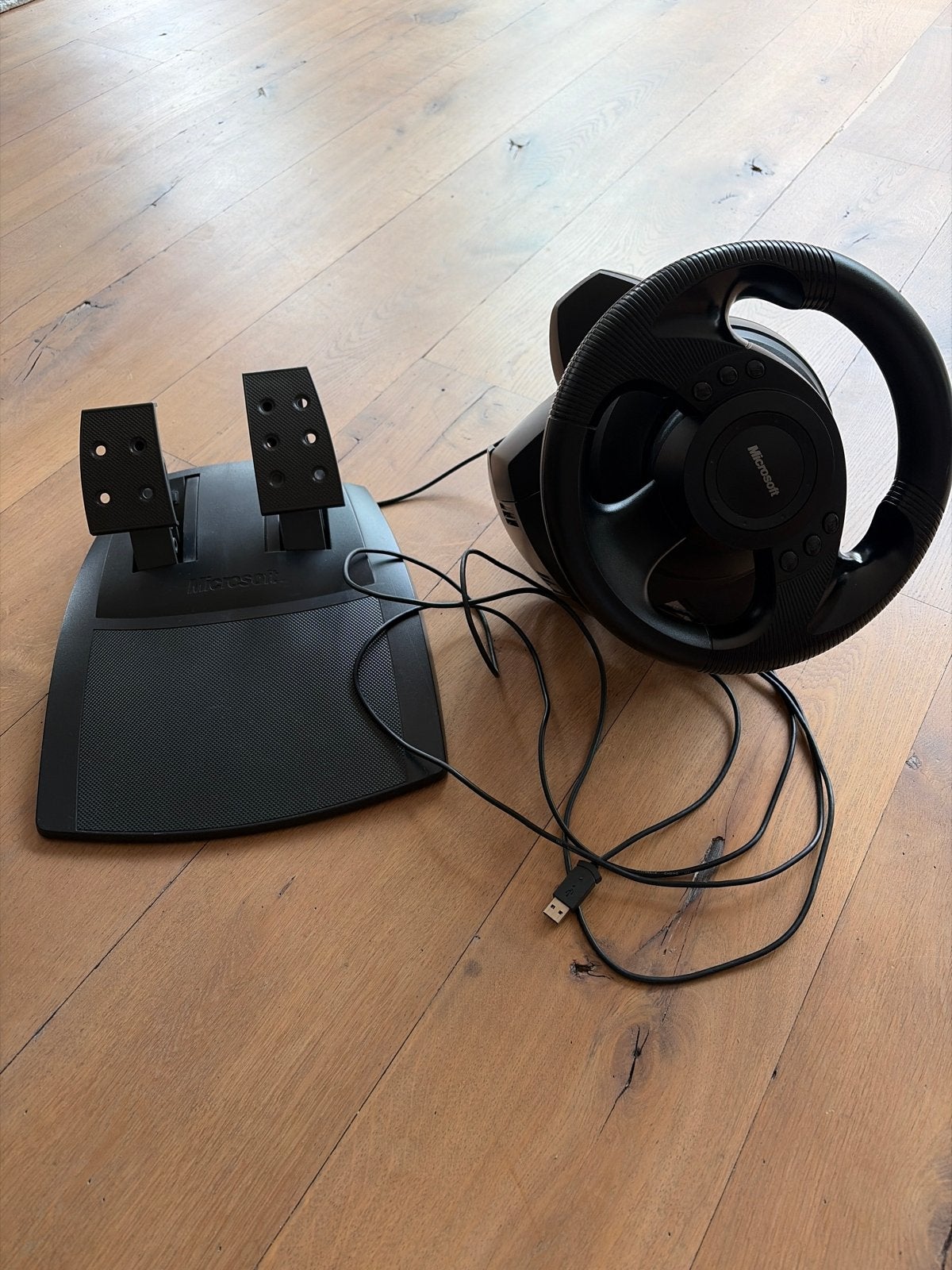 Microsoft SideWinder Precision Racing Wheel met Pedalen, Ophalen of Verzenden, Overige merken, Gebruikt