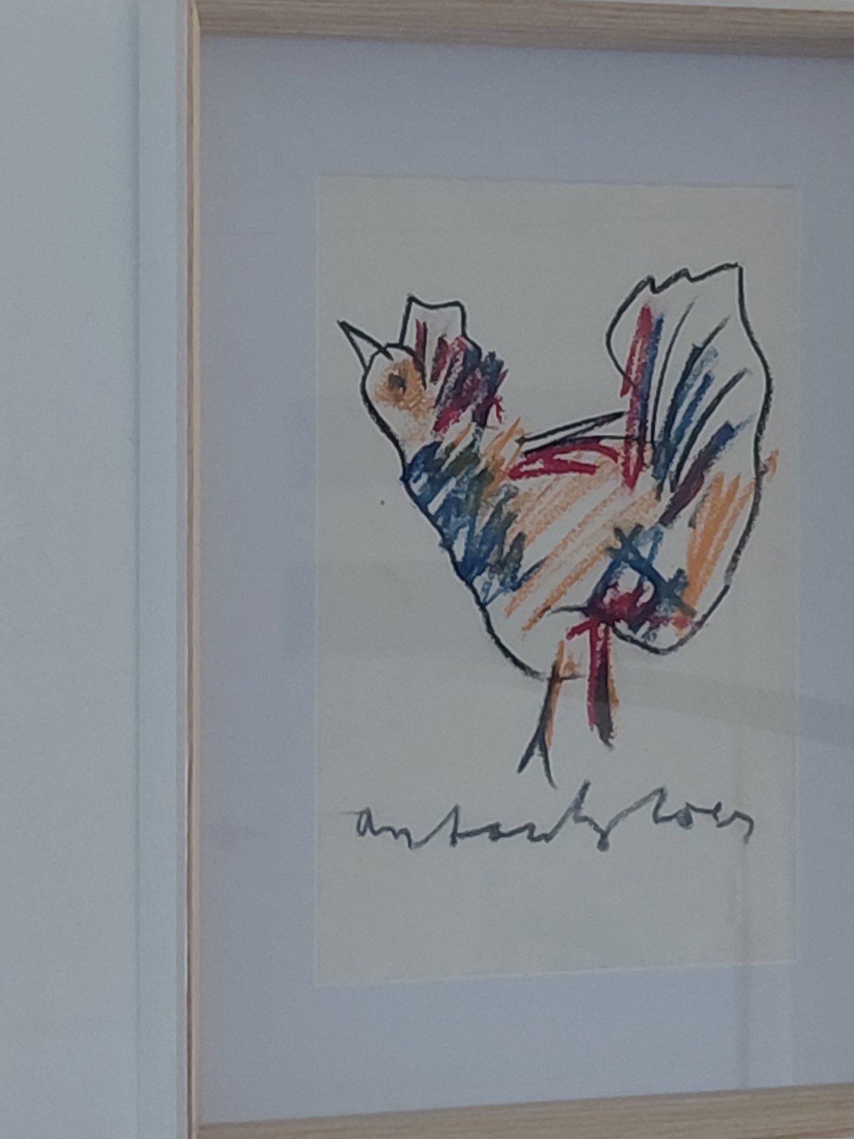 ORIGINELE ANTON HEYBOER GESIGNEERD WERK . KIP IN MOOIE BAKLI, Antiek en Kunst, Kunst | Schilderijen | Modern, Ophalen of Verzenden