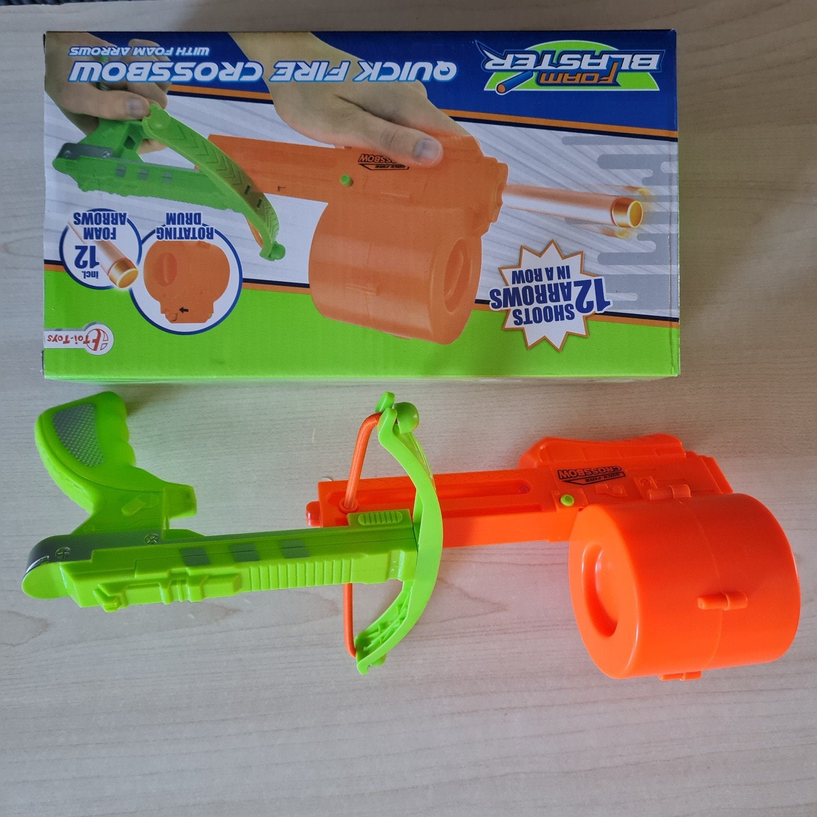 Foam Blaster Quick Fire Kruisboog met 12 pijlen, Ophalen of Verzenden, Zo goed als nieuw, Jongen of Meisje
