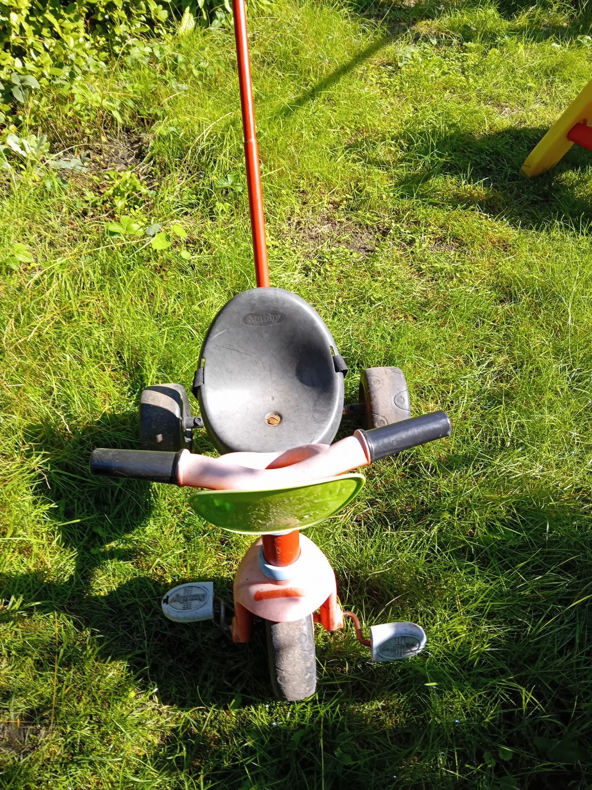 Smoby driewieler met duwstang, Ophalen, Gebruikt, Smoby, Duwstang