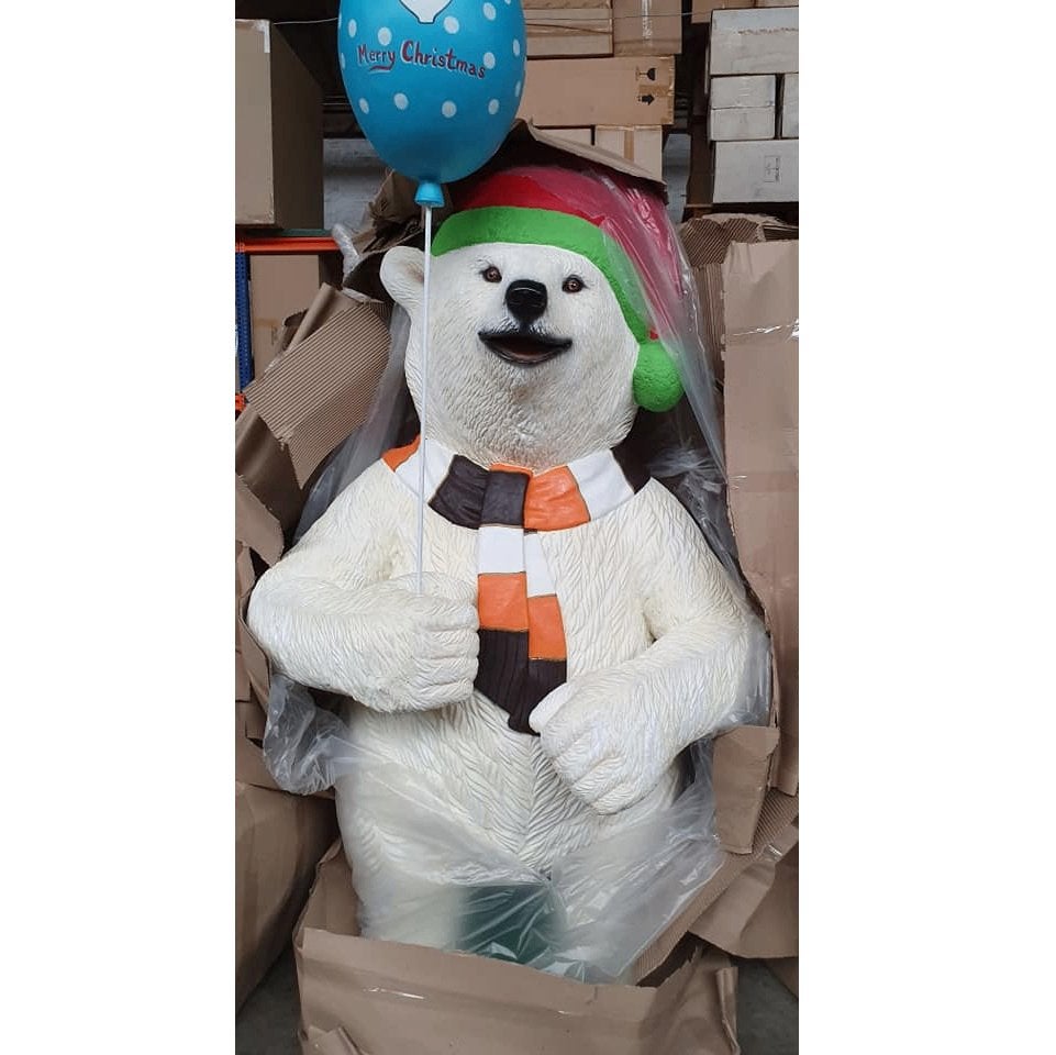 Polar Bear with Balloon Hoogte 214 cm, Ophalen, HorecaBeelden, Nieuw, HorecaBeelden