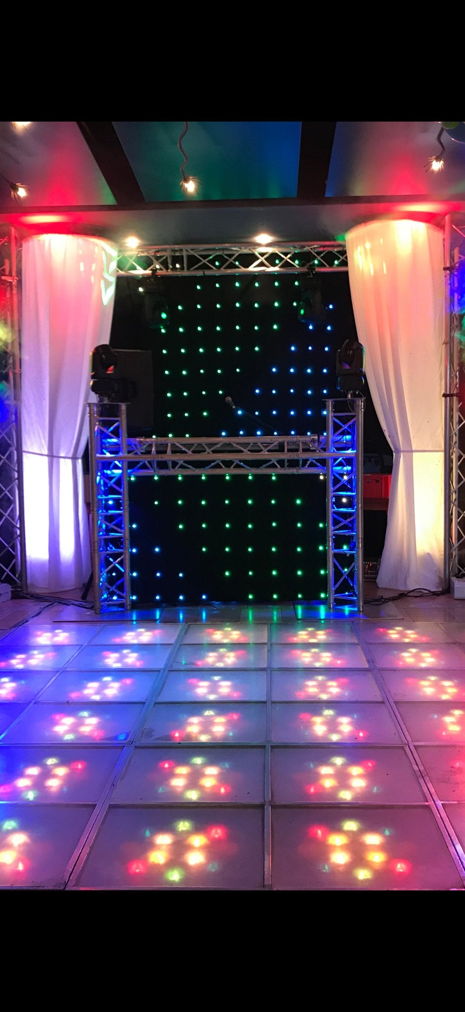 Showtec led doeken dj Set: 3x2m & 1x2m LED Gordijnen, Ophalen, Gebruikt, Licht, Kleur