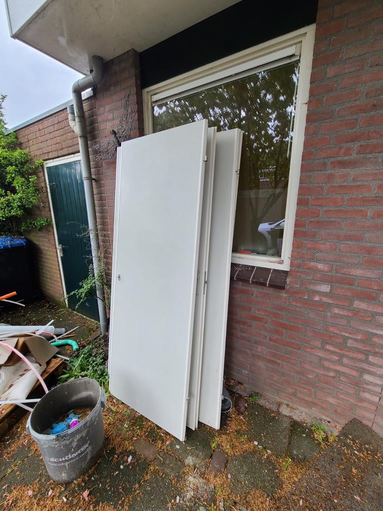 5 Opdekdeuren, waarvan 1 met slot, Doe-het-zelf en Verbouw, Deuren en Horren, Ophalen, Gebruikt, Hout, Binnendeur