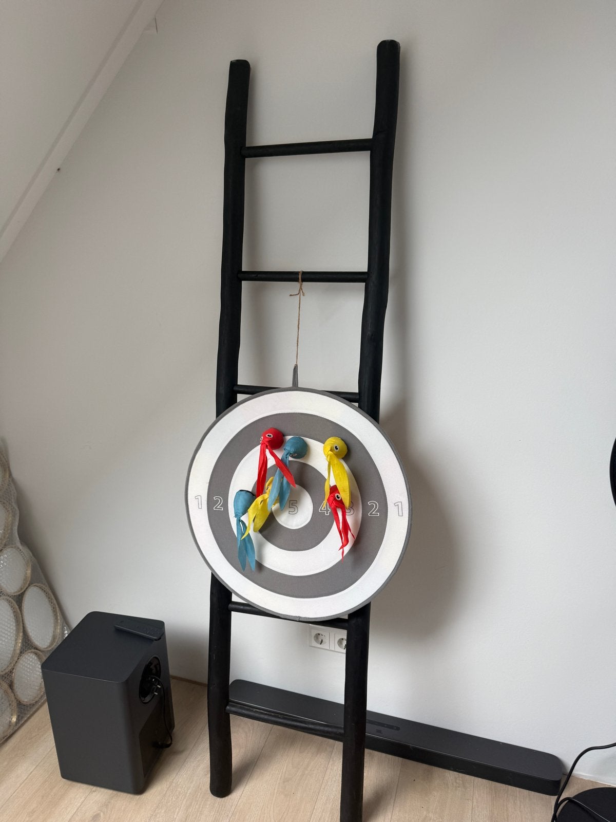 Dartbord met zuignap pijlen en ladder, Hobby en Vrije tijd, Ophalen, Gebruikt