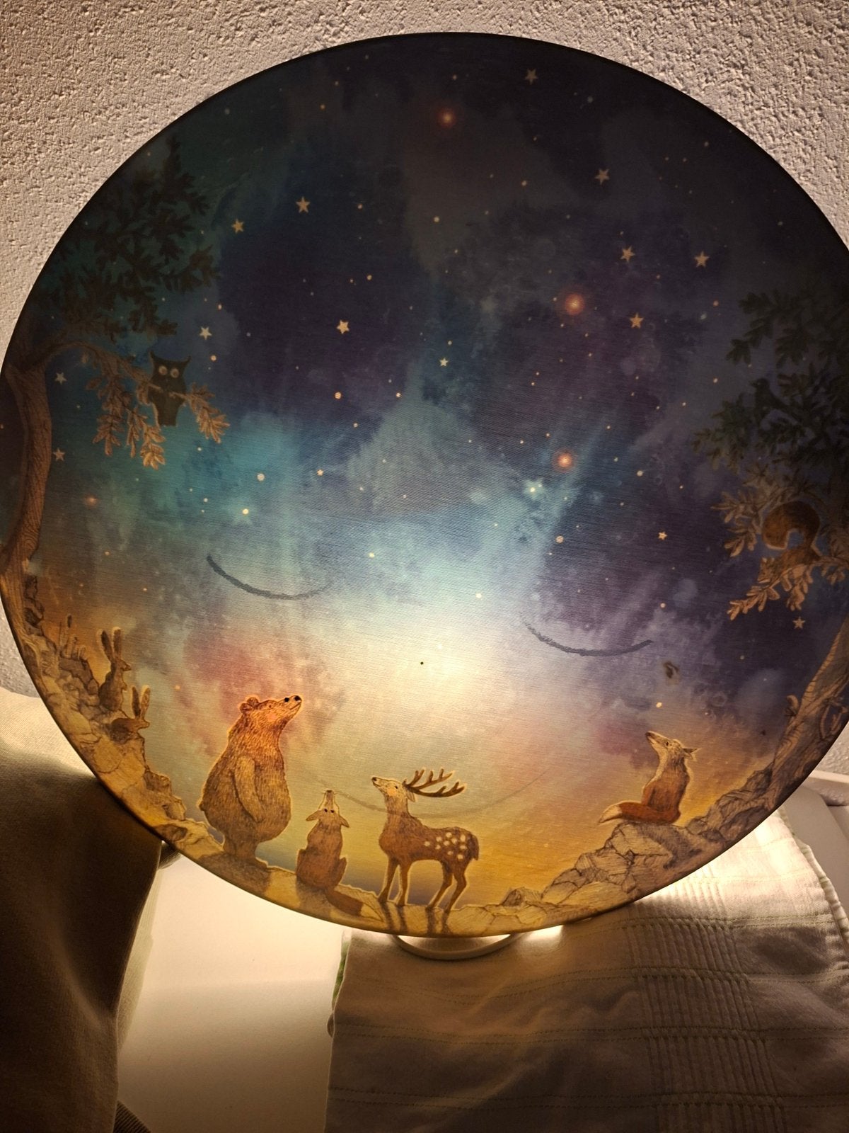 Kinder nachtlamp zeer mooi zie foto’s, Ophalen, Zo goed als nieuw, Wanddecoratie
