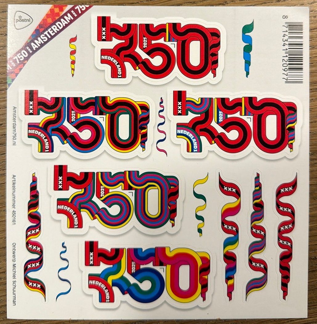 Postzegels pf. 750 jaar Amsterdam, Ophalen of Verzenden, Na 1940, Postfris