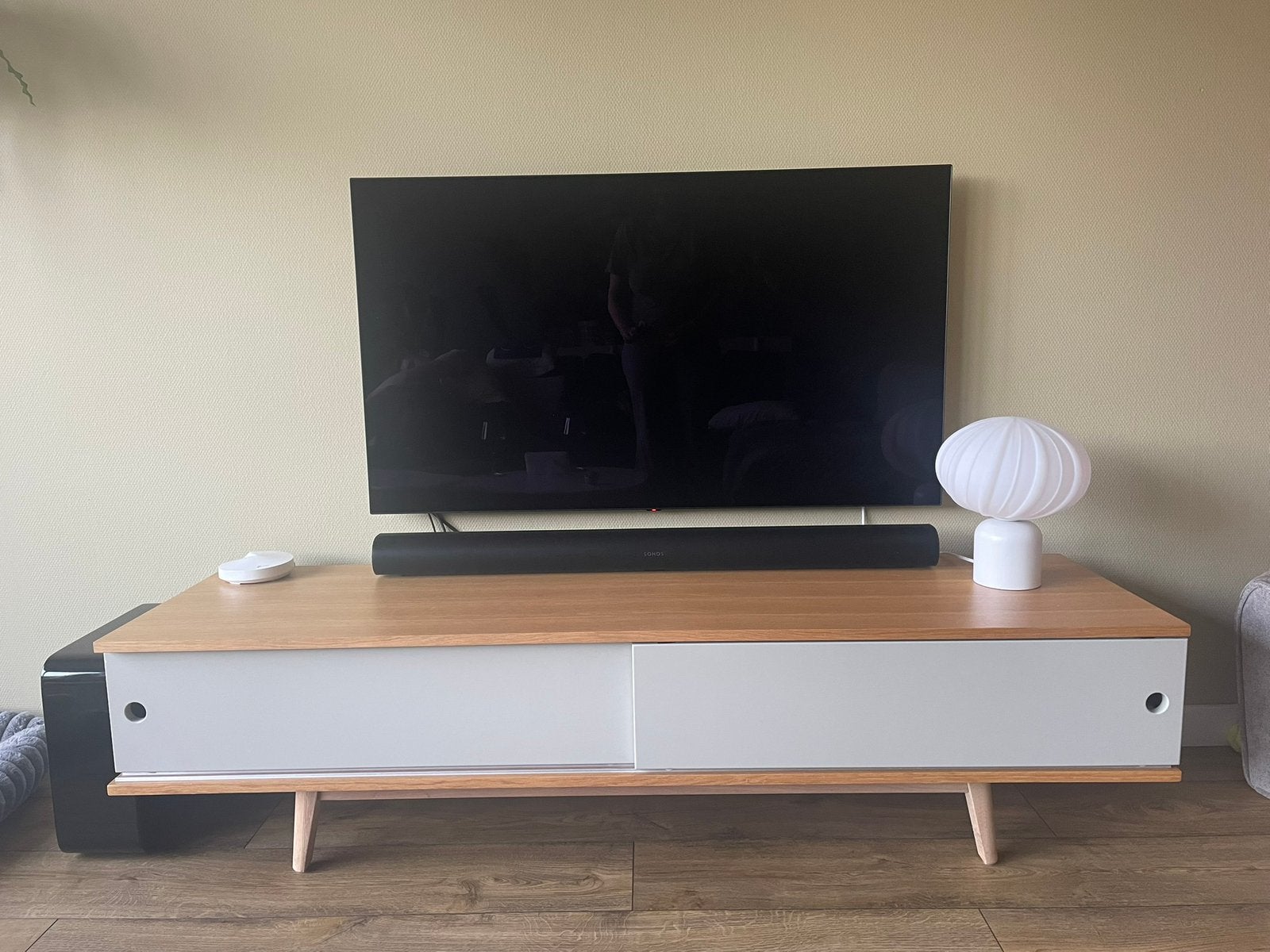 TV-meubel | Scandinavische stijl, Ophalen, 150 tot 200 cm, Scandinavisch, Zo goed als nieuw