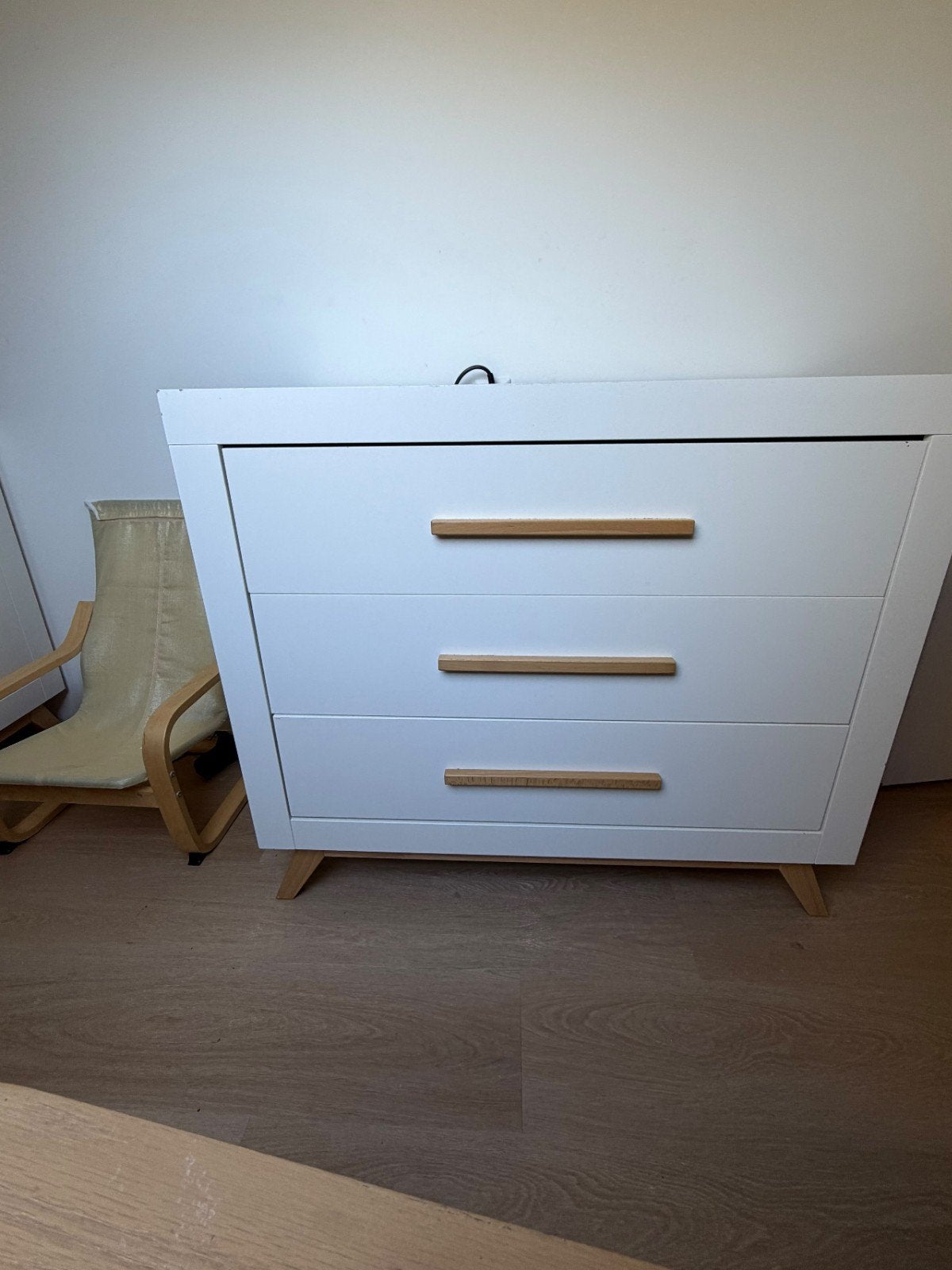 Bopita commode wit met houten accenten, Ophalen, Gebruikt, 50 tot 70 cm, 75 tot 100 cm