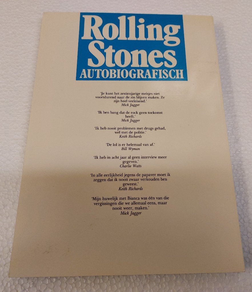Rolling Stones BOEK Autobiografisch Nederlandse uitgave 1989, Gebruikt, Verzenden, Loeb Uitgevers, NvT
