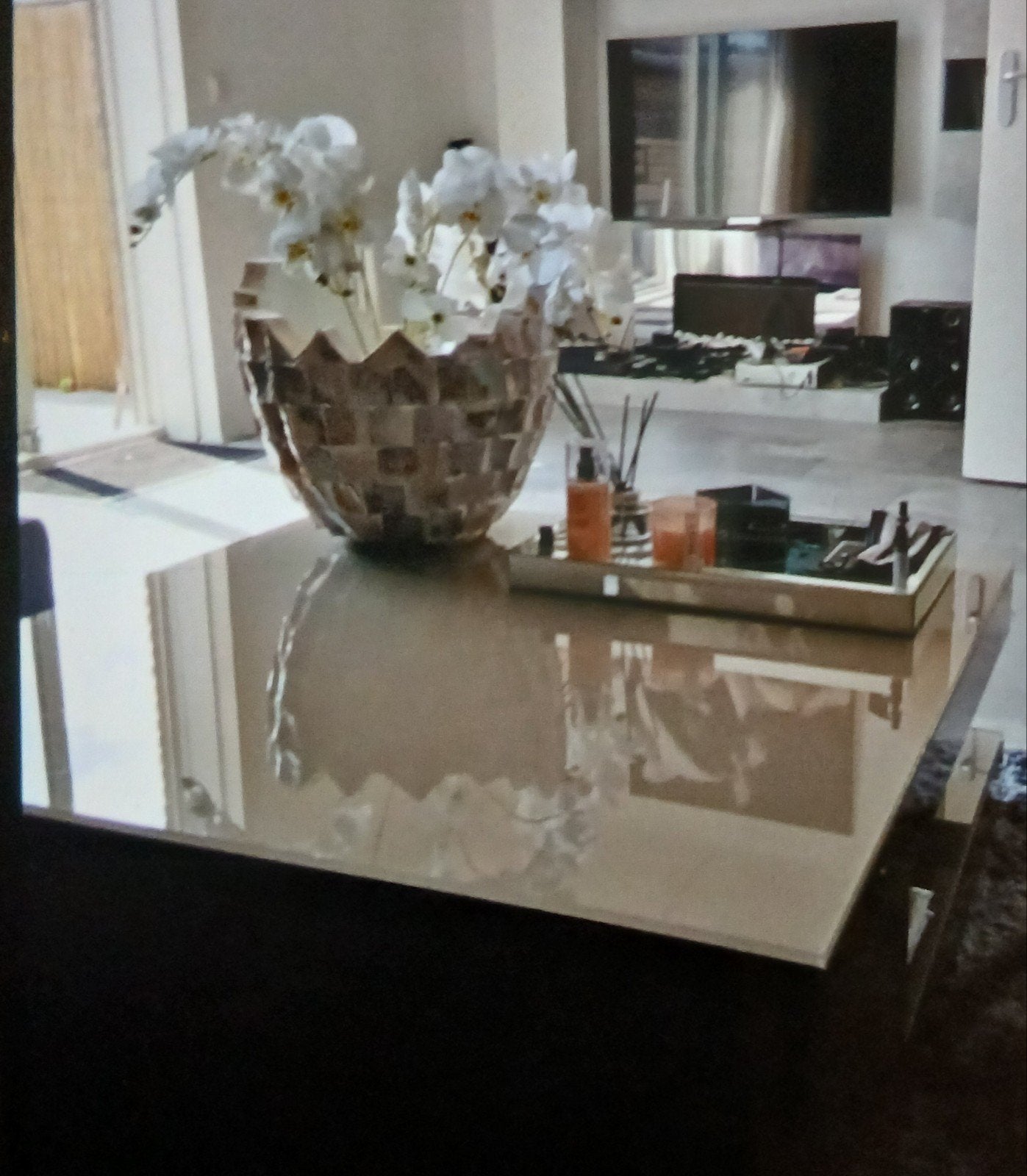 Mooie salontafel , vierkant taupe kleurig ., Huis en Inrichting, Complete inboedels, Ophalen of Verzenden