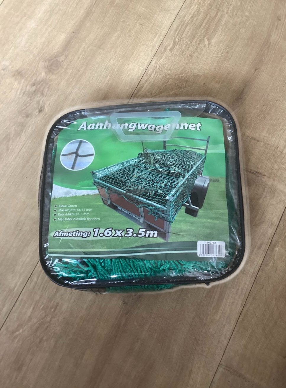 Groene aanhangwagennet met koffertje., Auto diversen, Aanhangwagen-onderdelen, Ophalen, Zo goed als nieuw