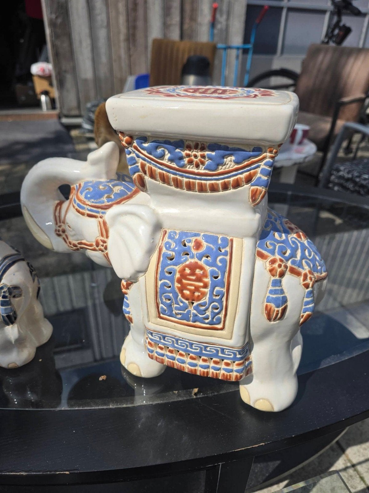 Decoratieve olifant keramiek - Oosters design, Ophalen of Verzenden
