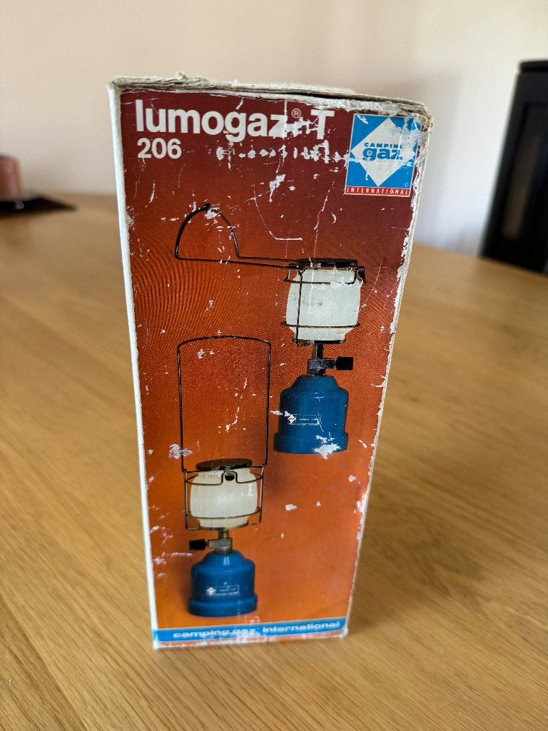 CampinGaz Lumogaz T206 gaslamp met 2 extra sokjes, Caravans en Kamperen, Ophalen, Gebruikt