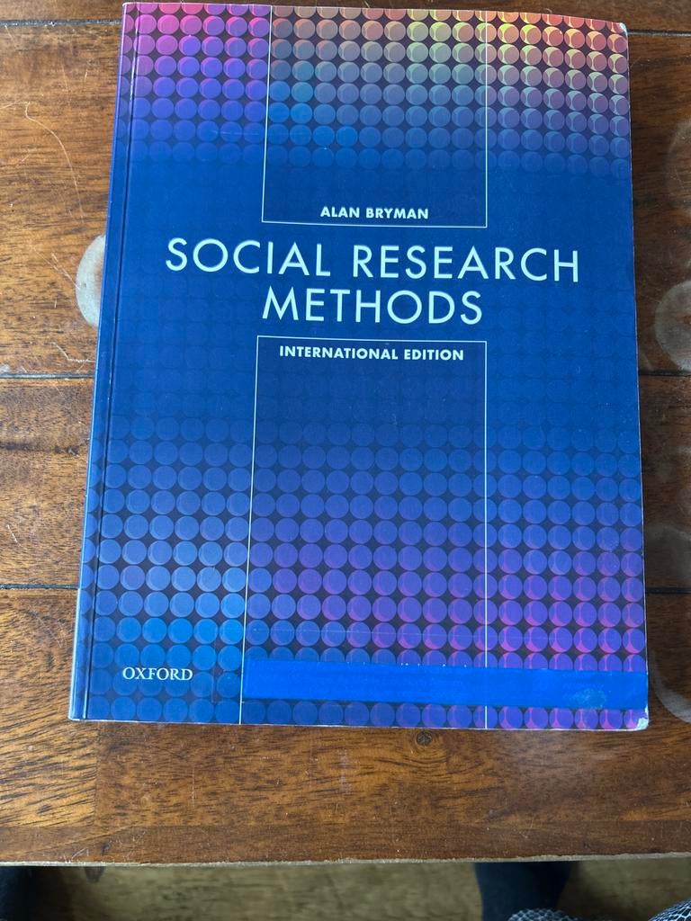 Social Research Methods - Alan Bryman, Ophalen of Verzenden, Gamma, Gelezen, WO