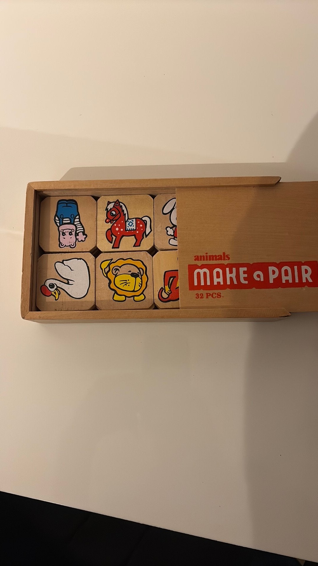 Houten dieren memory spel voor kinderen, Ophalen of Verzenden, Gebruikt, Overige typen