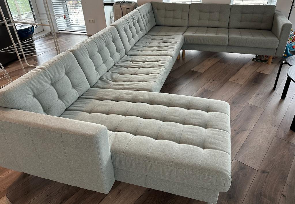 Landskrona 6-zits IKEA bank, Ophalen, Hoekbank, 300 cm of meer, Zo goed als nieuw