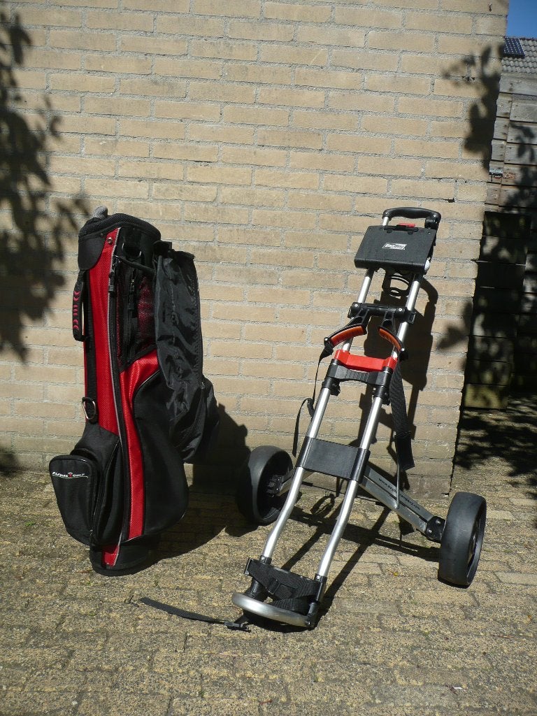 Golf trolly van Bagboy met players golf golftas, Ophalen, Gebruikt, Tas