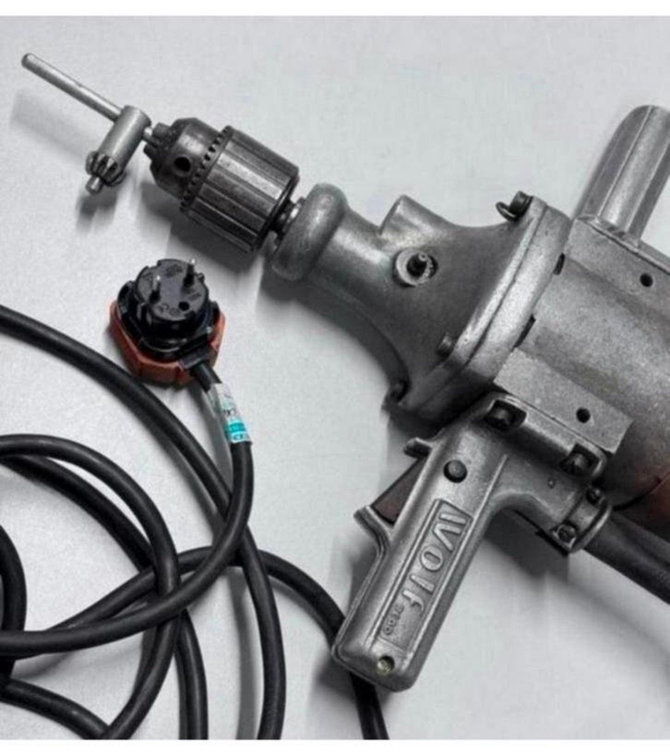 Wolf Electric Heavy Duty drill 250 volt boor machine vintage, Doe-het-zelf en Verbouw, Gereedschap | Boormachines, Gebruikt, Ophalen of Verzenden