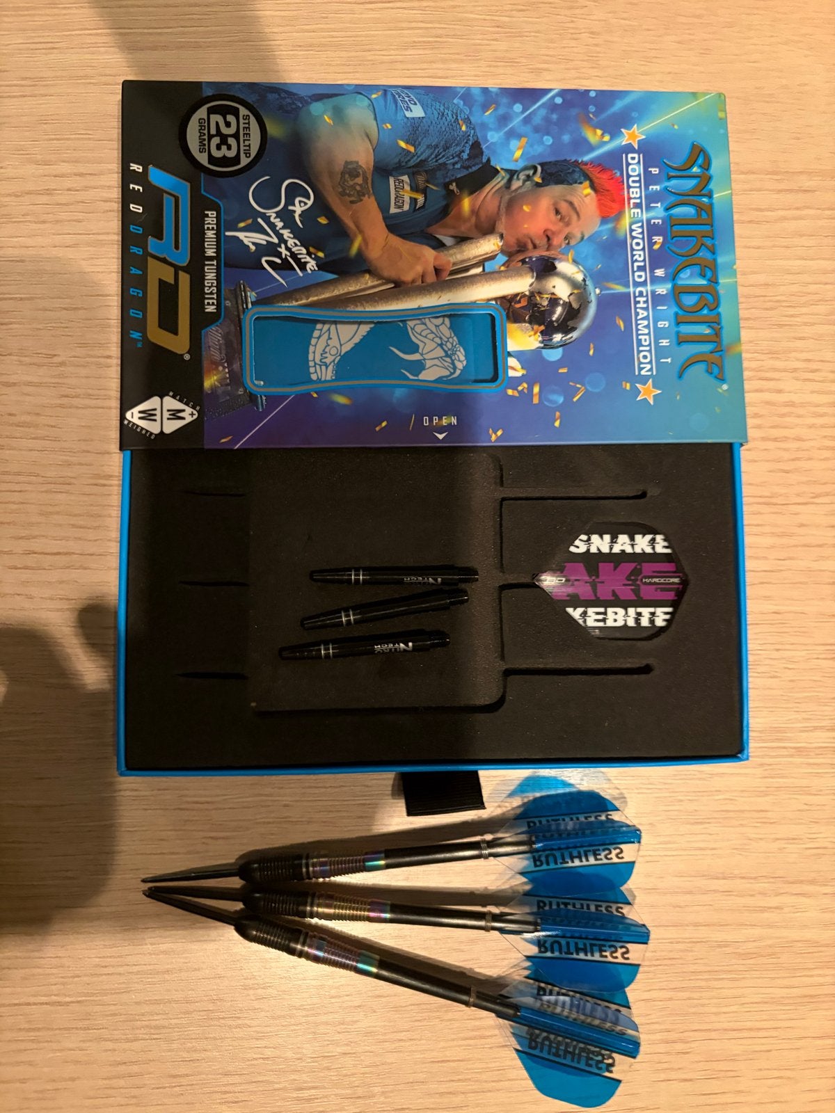 Dartpijlen - Peter Wright - 23 gram - Zo goed als nieuw, Ophalen of Verzenden, Zo goed als nieuw, Pijlen