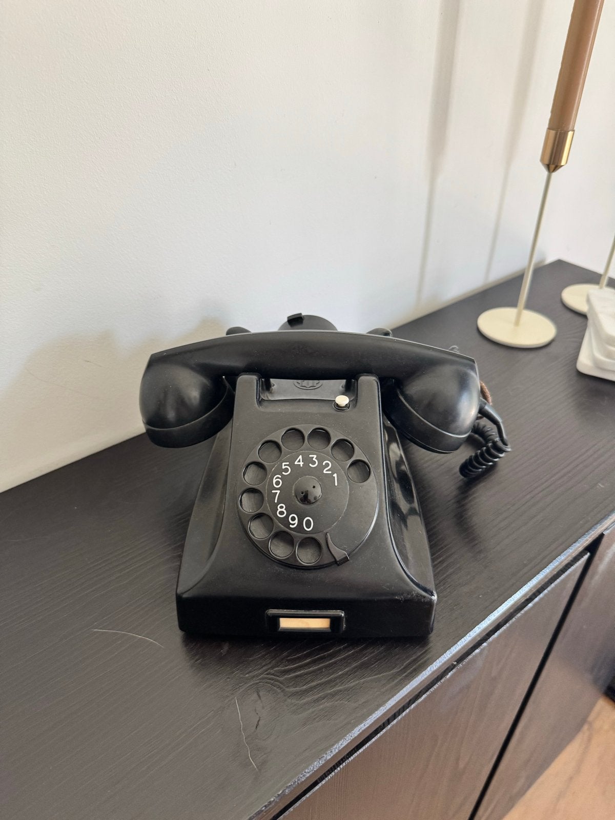 Vintage Bakelieten Telefoon met Draaischijf, Telecommunicatie, Vaste telefoons | Niet Draadloos, Ophalen of Verzenden, Gebruikt